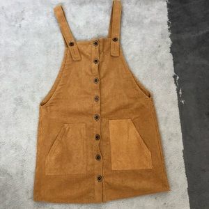 Forever 21 corduroy overall dress